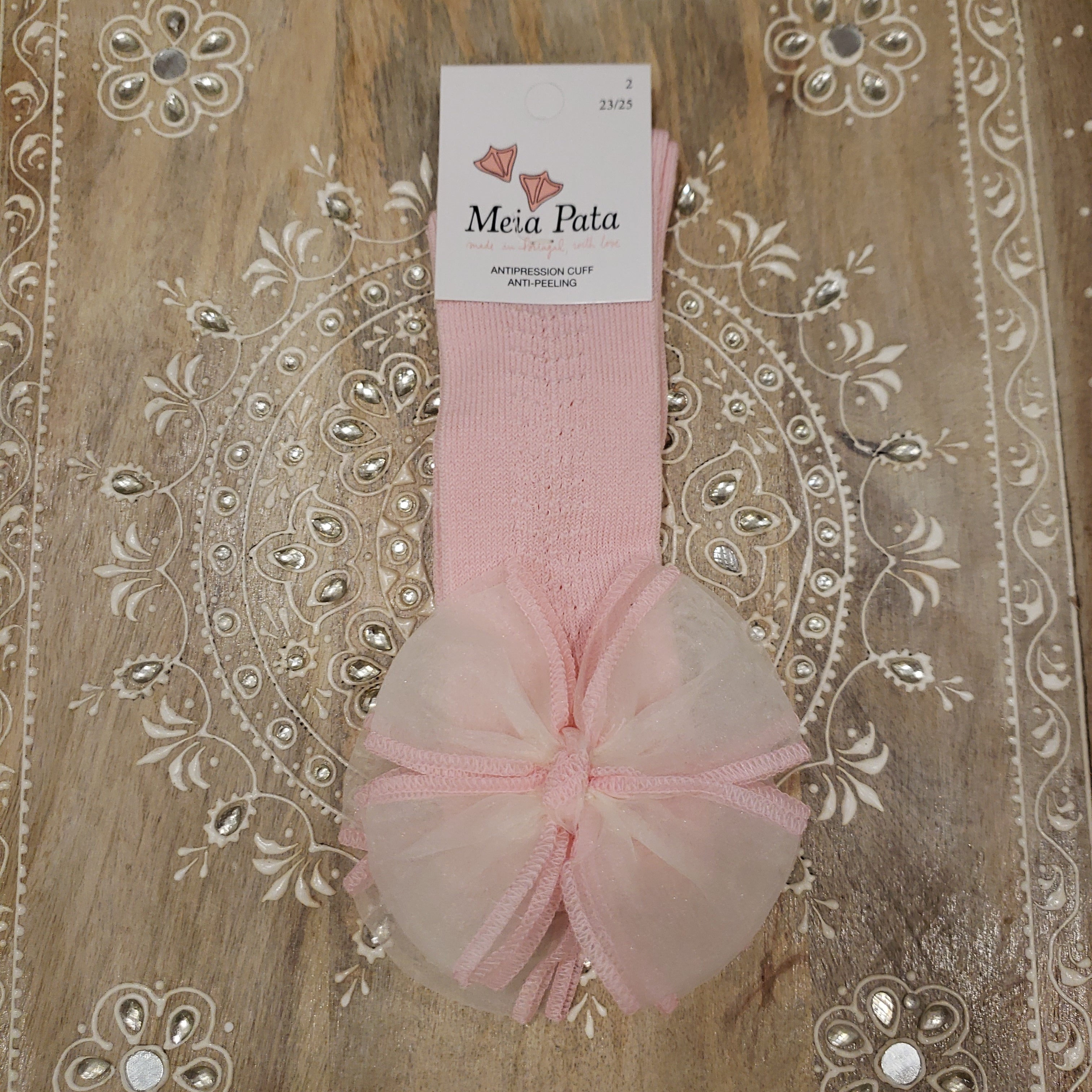 Knee High with Organza Bow